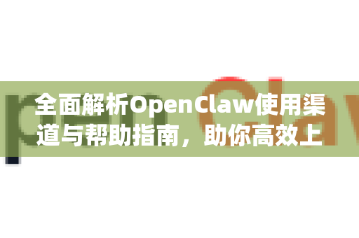 全面解析OpenClaw使用渠道与帮助指南，助你高效上手-第1张图片-AI小龙虾下载官网 - openclaw下载 - openclaw小龙虾