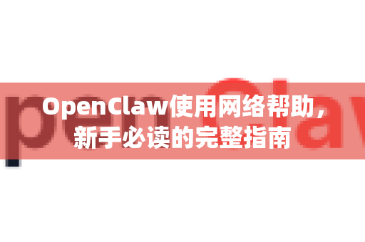 OpenClaw使用网络帮助，新手必读的完整指南-第1张图片-AI小龙虾下载官网 - openclaw下载 - openclaw小龙虾