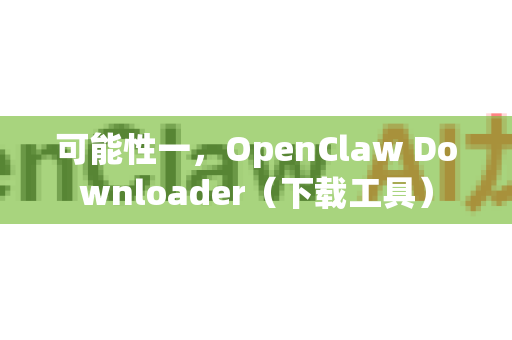 可能性一，OpenClaw Downloader（下载工具）-第1张图片-AI小龙虾下载官网 - openclaw下载 - openclaw小龙虾