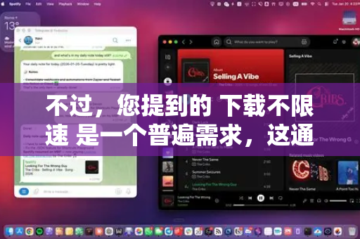 不过，您提到的 下载不限速 是一个普遍需求，这通常与下载工具的多线程加速、协议支持、服务器优化等功能相关