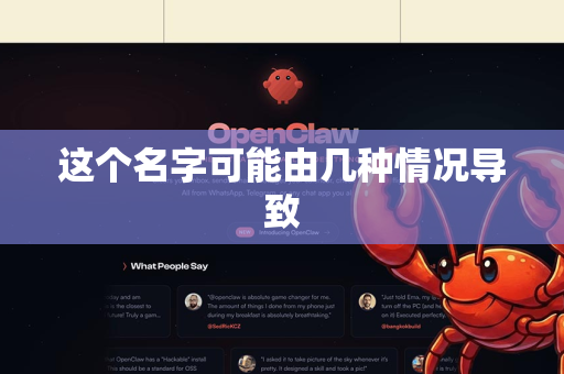 这个名字可能由几种情况导致