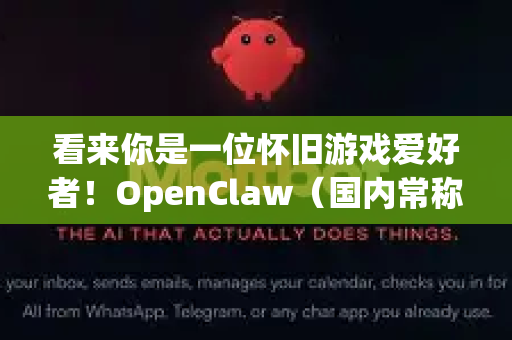 看来你是一位怀旧游戏爱好者！OpenClaw（国内常称神猫侠盗或野猫历险记）确实是2000年前后一款非常独特和风格化的横版动作游戏，由Monolith Productions开发