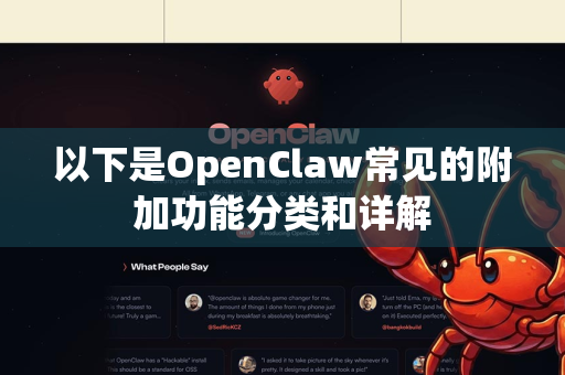 以下是OpenClaw常见的附加功能分类和详解