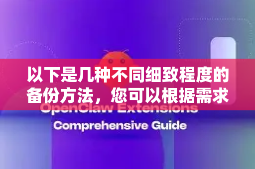 以下是几种不同细致程度的备份方法，您可以根据需求选择