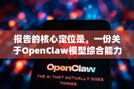 报告的核心定位是，一份关于OpenClaw模型综合能力的体检报告和导航图