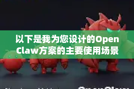 以下是我为您设计的OpenClaw方案的主要使用场景，覆盖从养殖到餐桌的各个环节